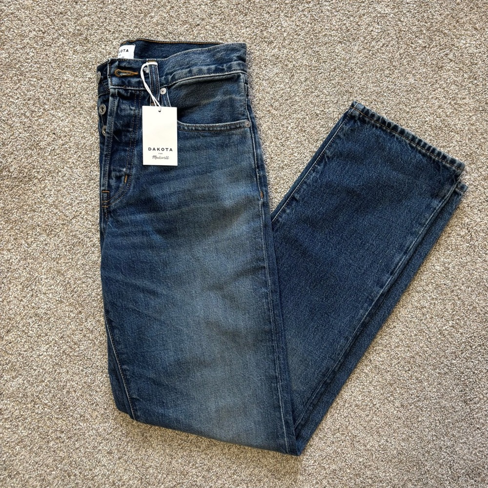 NWT Madewell The Dakota longline straight Jean size 25
